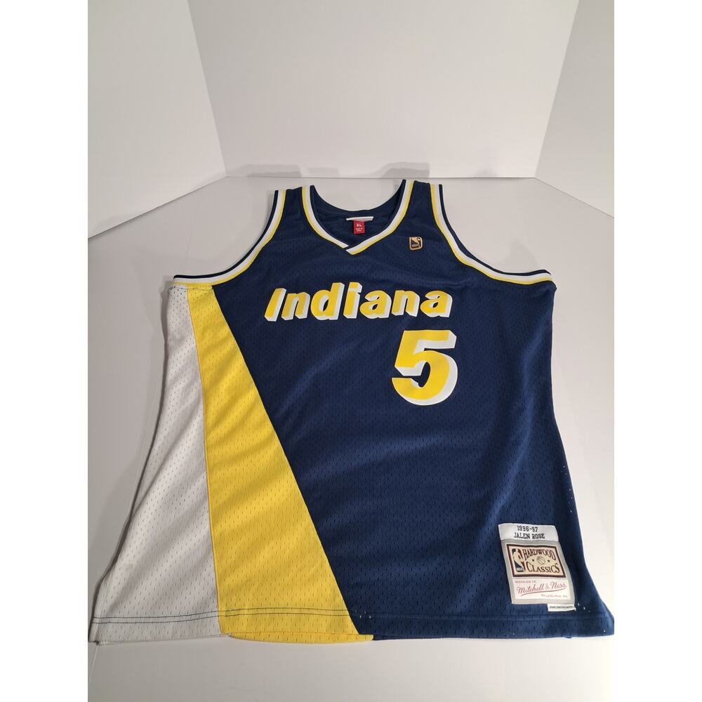 Indiana Pacers #5 Jalen Rose Flo-Jo Hardwood Classic Jersey XL